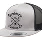 Script STC Crossbones Flat Bill Truckers